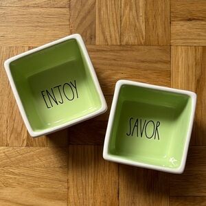 Rae Dunn Savor and Enjoy Square Bowl Set
